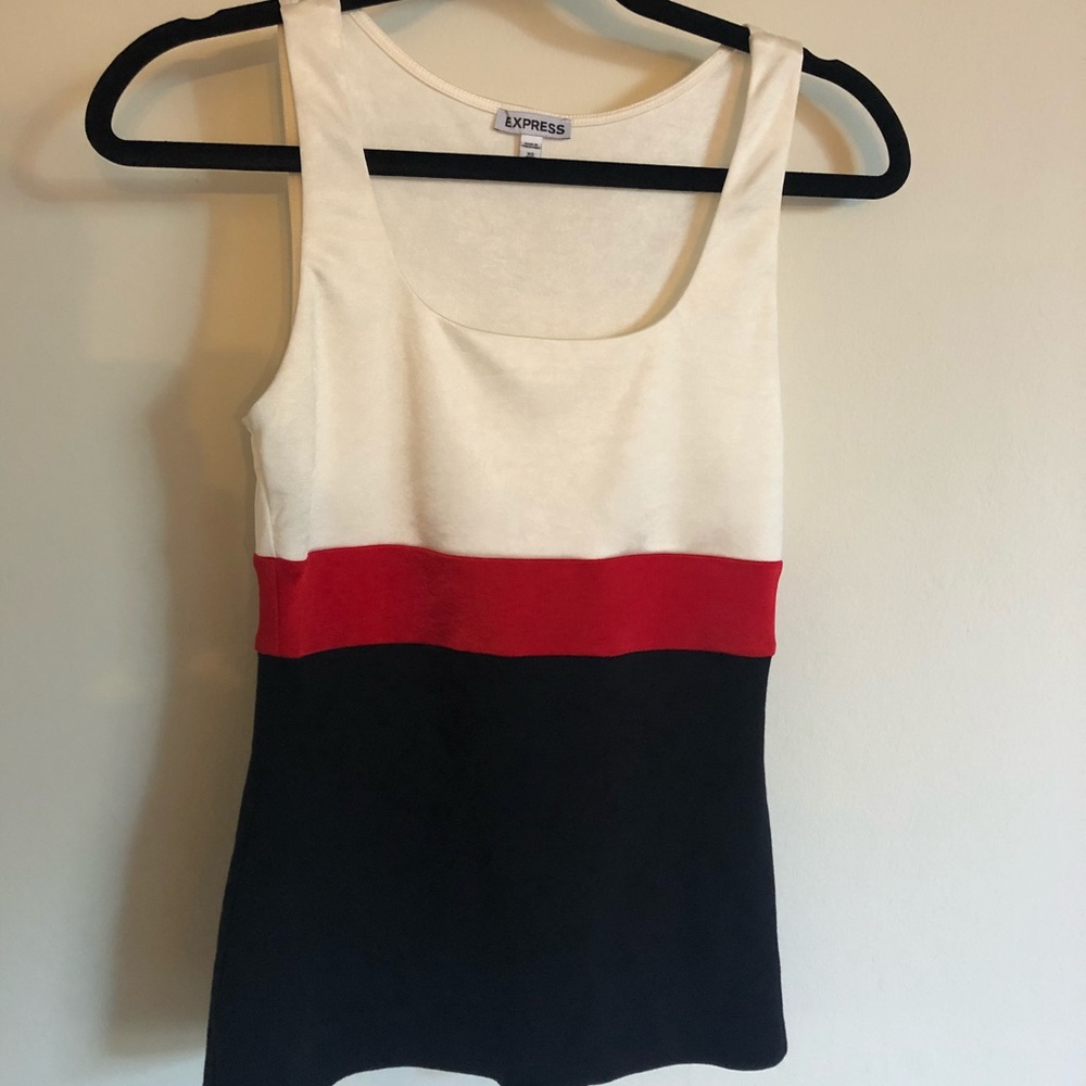 Express Black/Red/White Sleeveless Tank